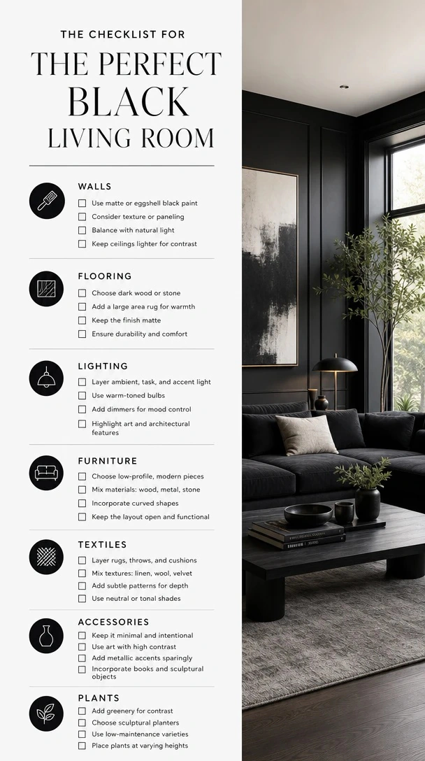 Planner 5D AI Studio — Dark living room design ideas for planning a moody space