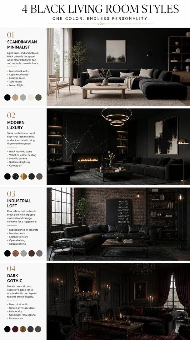 Planner 5D AI Studio — How to style a dark living room with practical visual ideas
