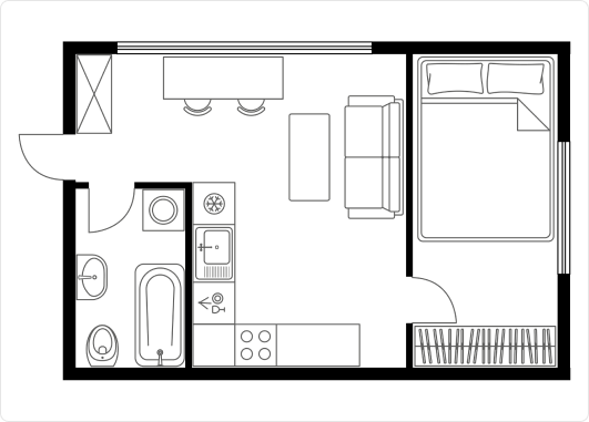 Illustration Floor Plan Floorplanner Stock Photo by